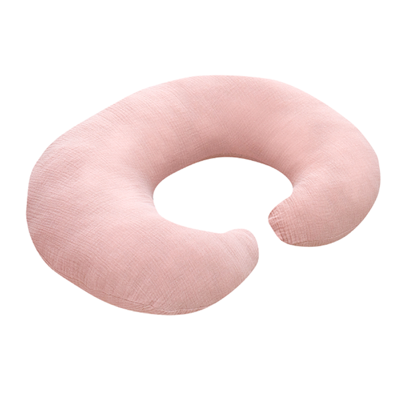 Almohada lactancia muselina 100% algodón Rosa