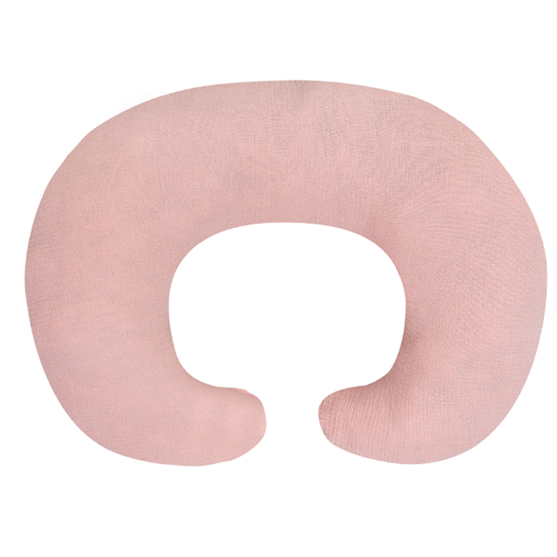 Almohada lactancia muselina 100% algodón Rosa