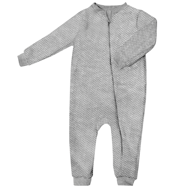 Pijama ultrasuave de microfibra para bebé (mameluco) Velvet Gray