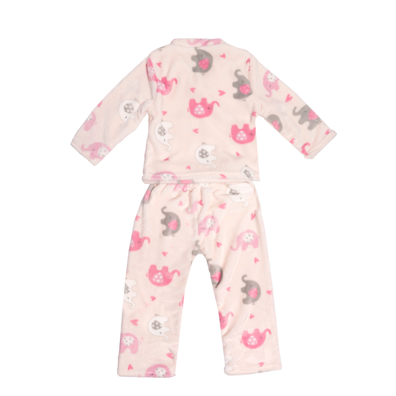 Pijama ultrasuave de microfibra para niña (2 piezas) Elefantitas